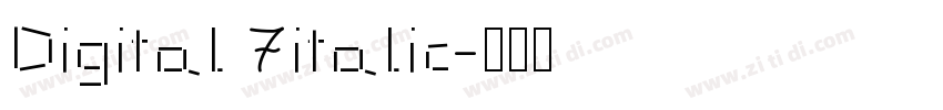 Digital 7italic字体转换